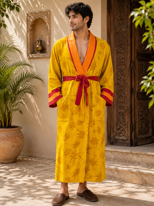 Silky Soft Mens Kimono Robe | Masculine Elegant Classic Sustainable Vintage House Robe gift, Timeless Comfy Lounge Beach Cover Up, Nightwear