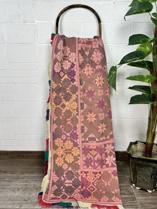 Hand Embroidery Vintage Throw Sofa Cover Bedspread Blanket Style 1538