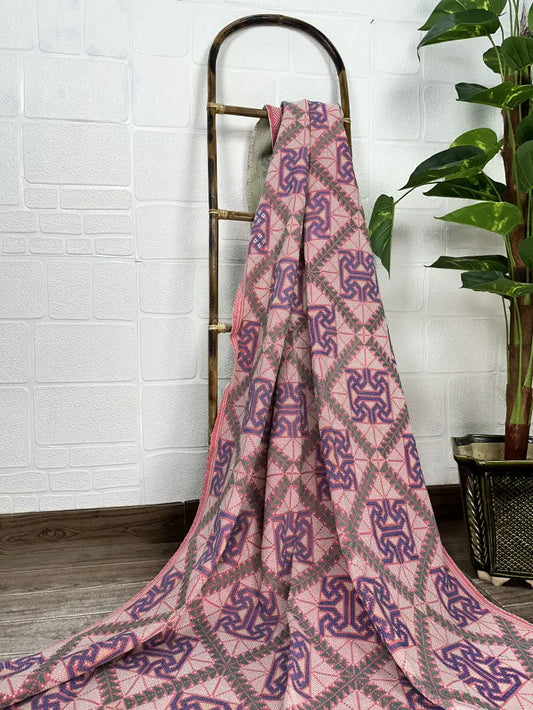 Tapis Dhurrie tissé à la main en coton de style vintage - 6 pieds par 4 pieds