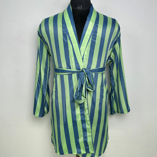 Silky Soft Mens Short Kimono Robe Clothing, Lightweight Boho Bathrobe, Spa Dressing Gown, Beach Cover Up, Loungewear Houserobe, Gift for Him