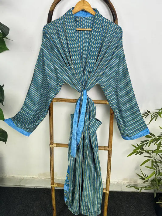 Silky Soft Mens Kimono Robe | Masculine Elegant Classic Sustainable Vintage House Robe gift, Timeless Comfy Lounge Beach Cover Up, Nightwear