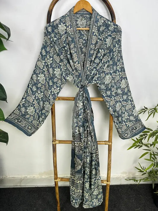 Silky Soft Mens Kimono Robe | Masculine Elegant Classic Sustainable Vintage House Robe gift, Timeless Comfy Lounge Beach Cover Up, Nightwear