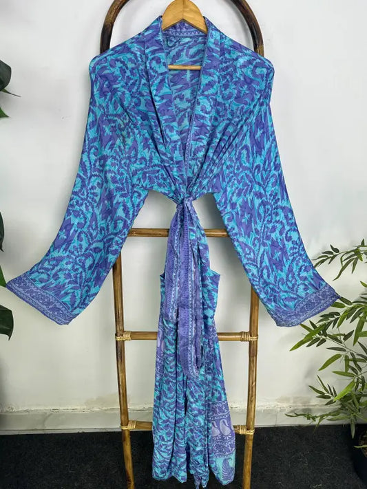 Silky Soft Mens Kimono Robe | Masculine Elegant Classic Sustainable Vintage House Robe gift, Timeless Comfy Lounge Beach Cover Up, Nightwear