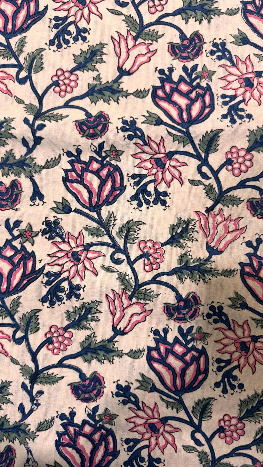 Pure Soft Cotton Bedsheet with Pillow Covers | Hand Block Printed Jaipuri Floral Bedspread Queen King Size Summer Garden Bedding, Mughal Art