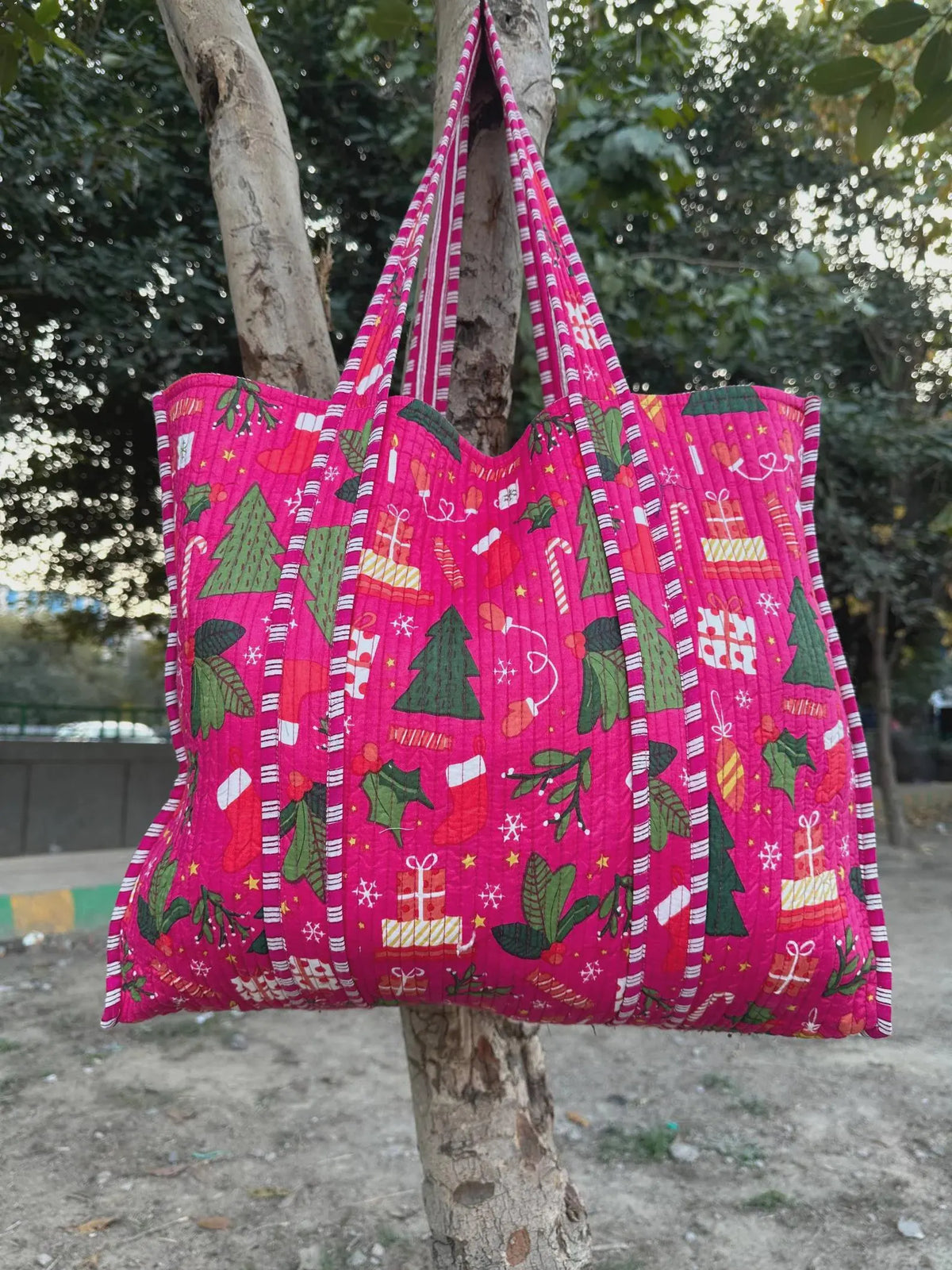 Personalised Tote Bag | Cotton Quilted Weekender Bag Strap, Bridesmaid Proposal Shoulder Bag, Travel Accessories, Bridesmaid Gift For Her
