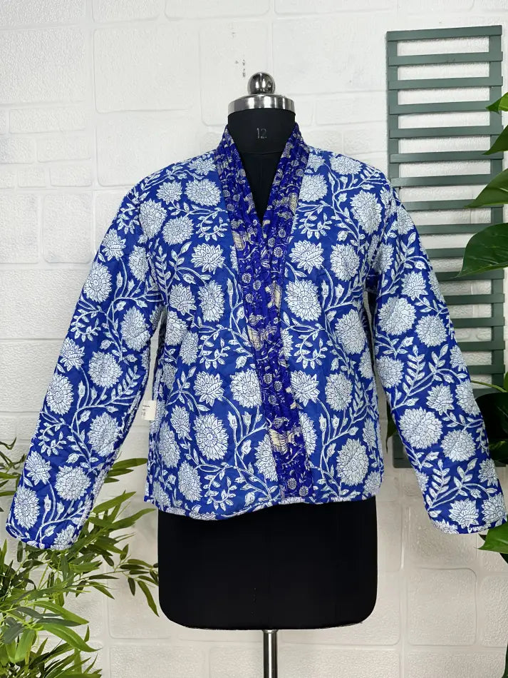 Silk Quilted Reversible Jacket Soft Lightweight Warm Perfect For Fall Winter