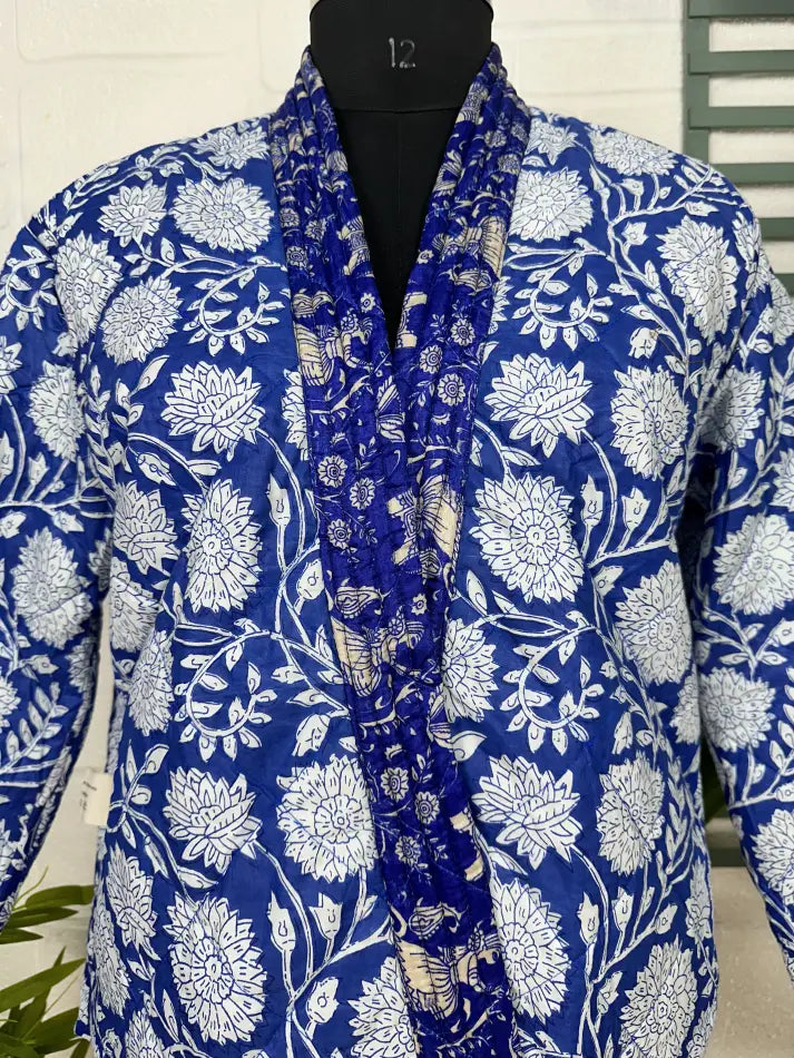 Silk Quilted Reversible Jacket Soft Lightweight Warm Perfect For Fall Winter