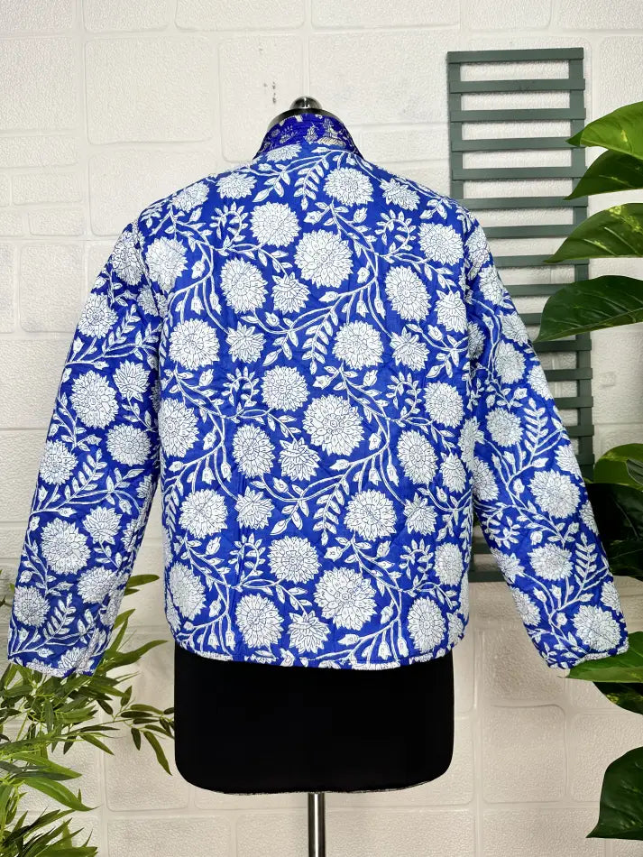 Silk Quilted Reversible Jacket Soft Lightweight Warm Perfect For Fall Winter