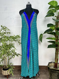 Boho Recycelte Seide Magisches Sommer Maxikleid Strandüberzug