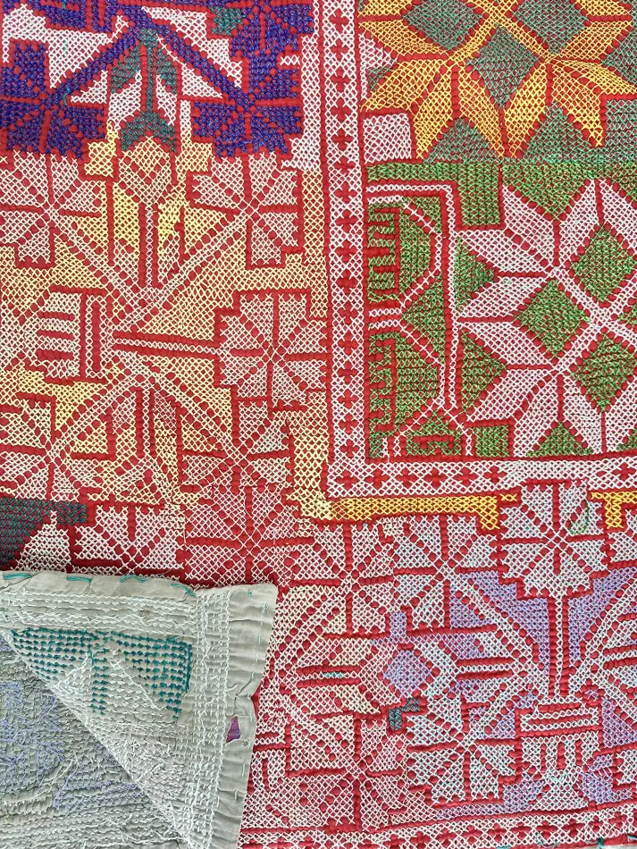 Hand Embroidery Vintage Throw Sofa Cover Bedspread Blanket Style 1535