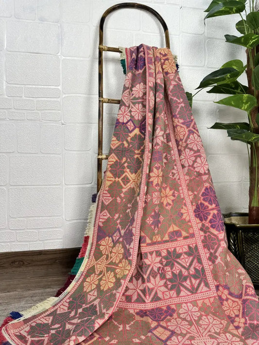 Hand Embroidery Vintage Throw Sofa Cover Bedspread Blanket Style 1538