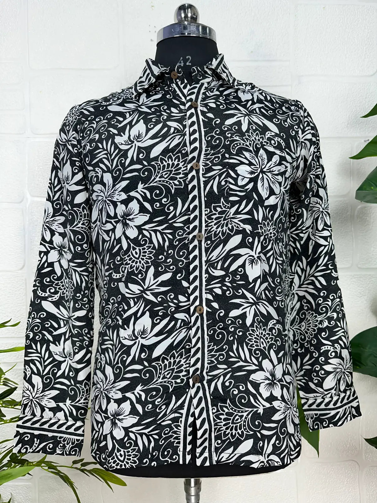 Men's Silk Blend Long-Sleeve Shirt