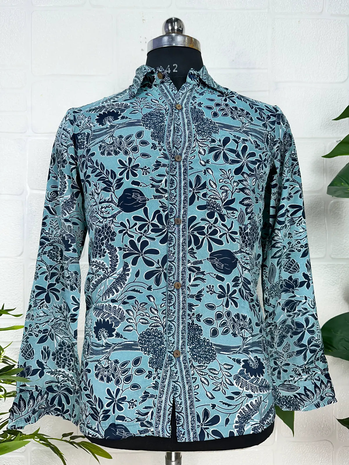 Men's Silk Blend Long-Sleeve Shirt
