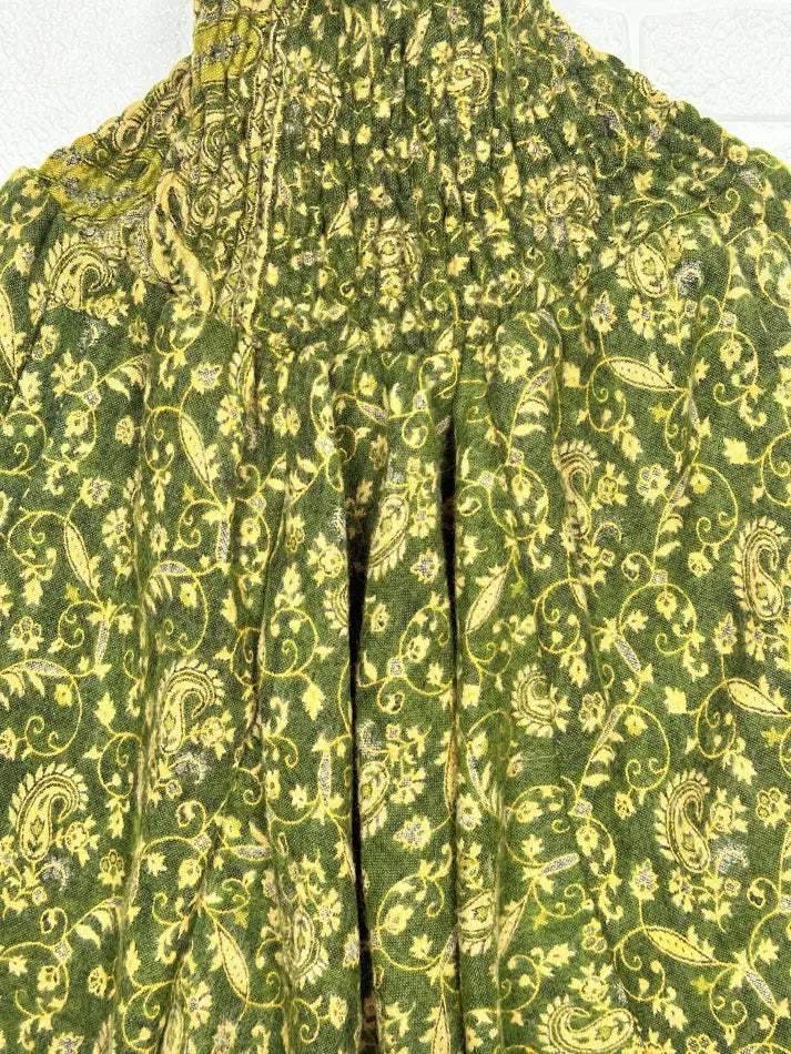 Unisex Yak Wool Blend Harem Pants in paisley