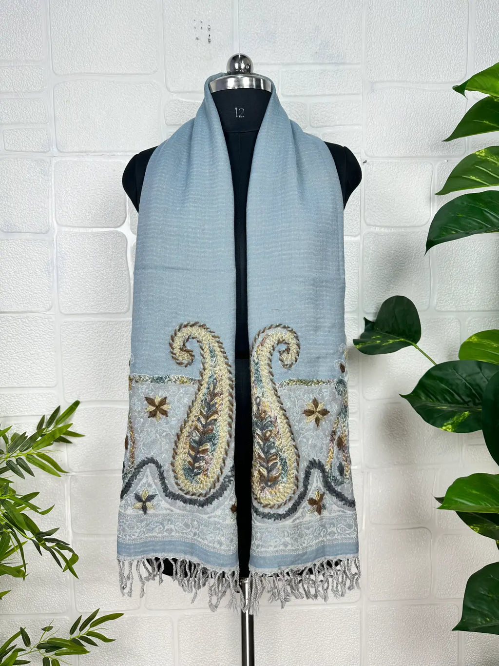 Suzani embroidered Wool Shawl