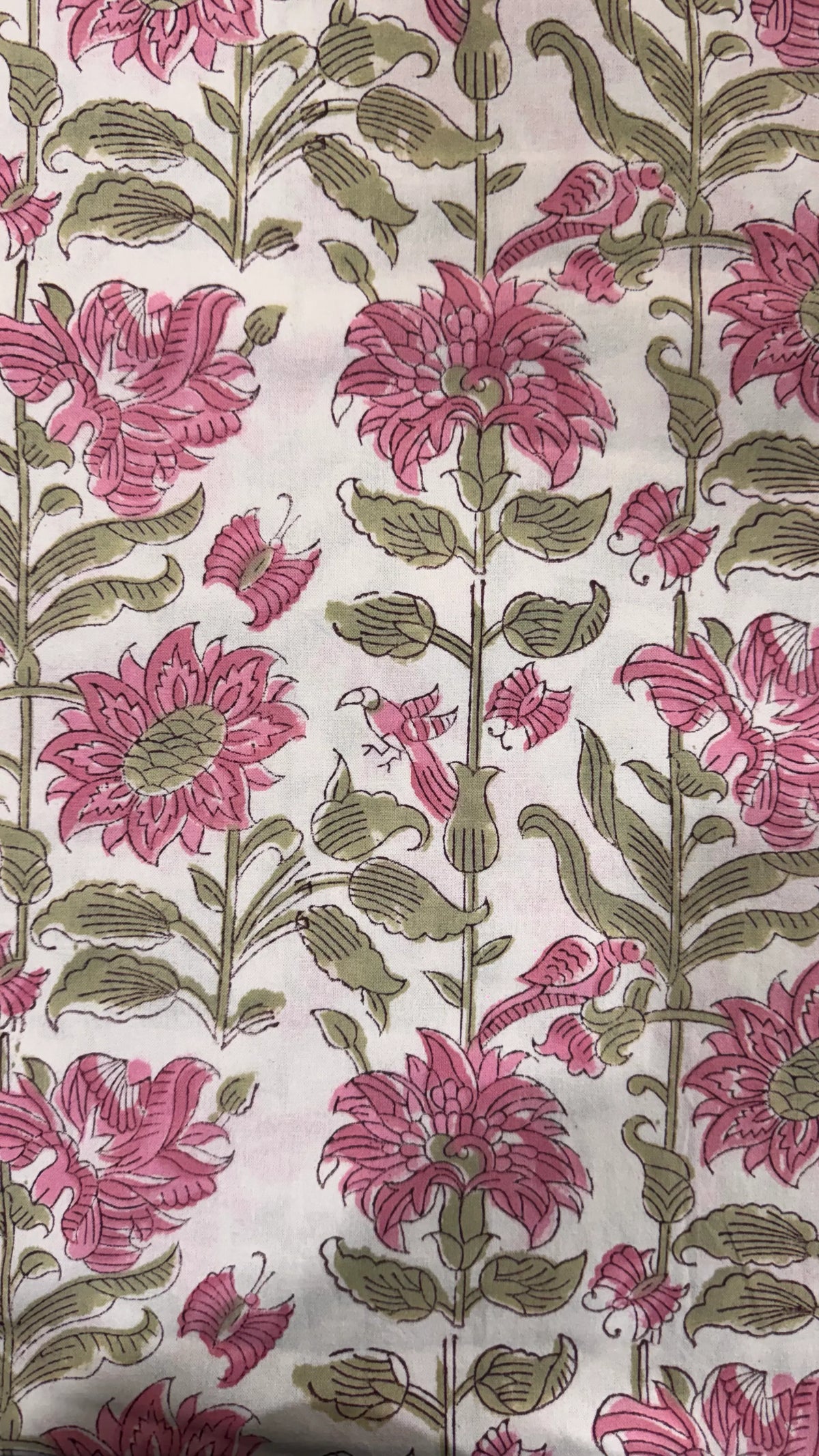 Pure Soft Cotton Bedsheet with Pillow Covers, Hand Block Printed Jaipuri Floral, King Queen Summer Bedspread Sofa Throw | Organic Bedding XL