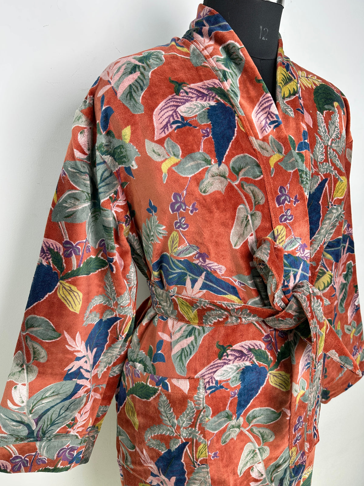 Velvet Women Kimono Robe | Boho Dressing Gown Reversible With Lining | Womens Clothing Bridal Robe Spa Gift For Her, Smoking Jacket For Her