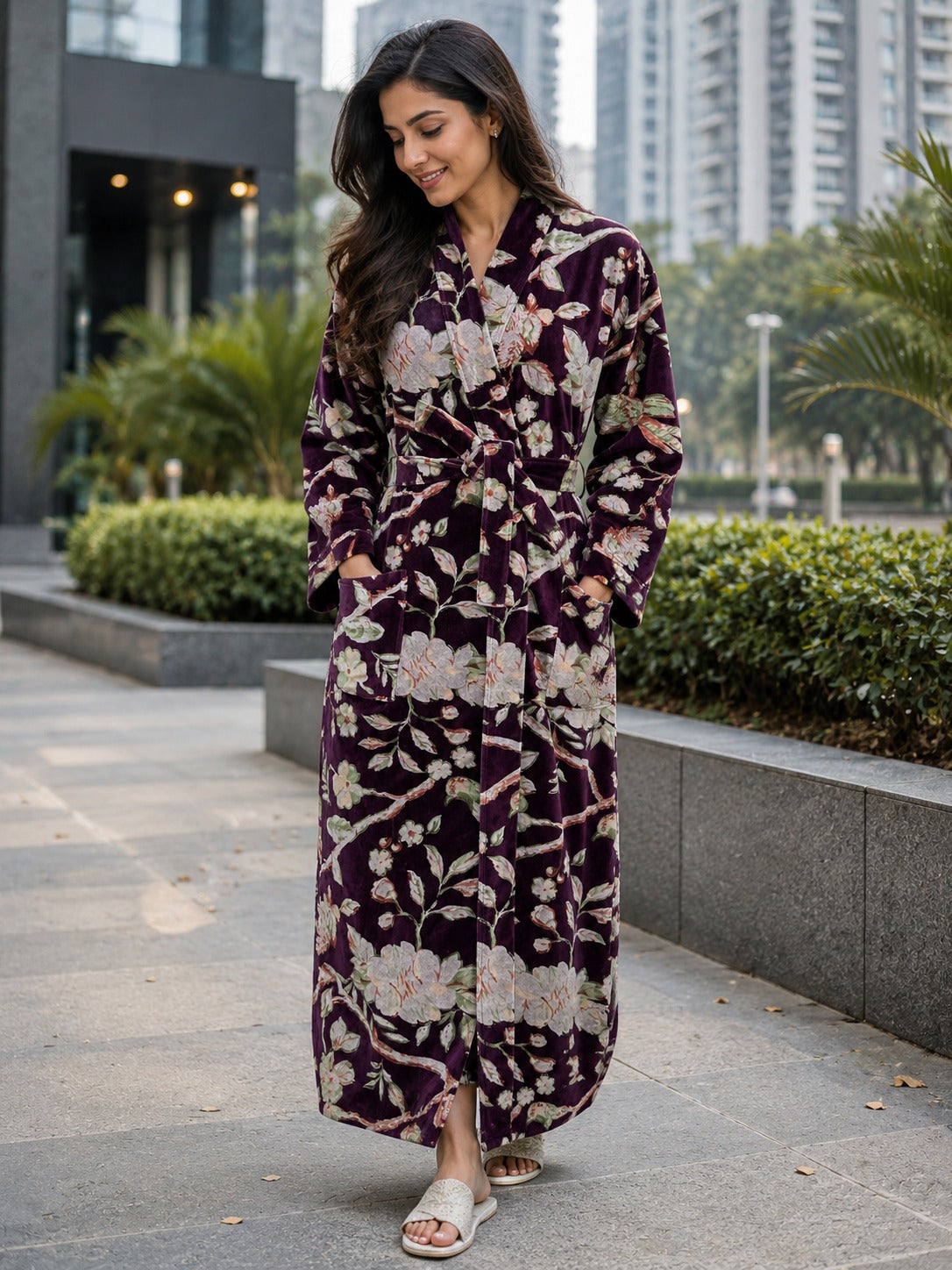 Luxury Velvet  Womens Kimono | Boho Reversible Dressing Gown With Lining, Womens Clothing, Bridal Robe, Smoking Jacket For Her, Spa Gift