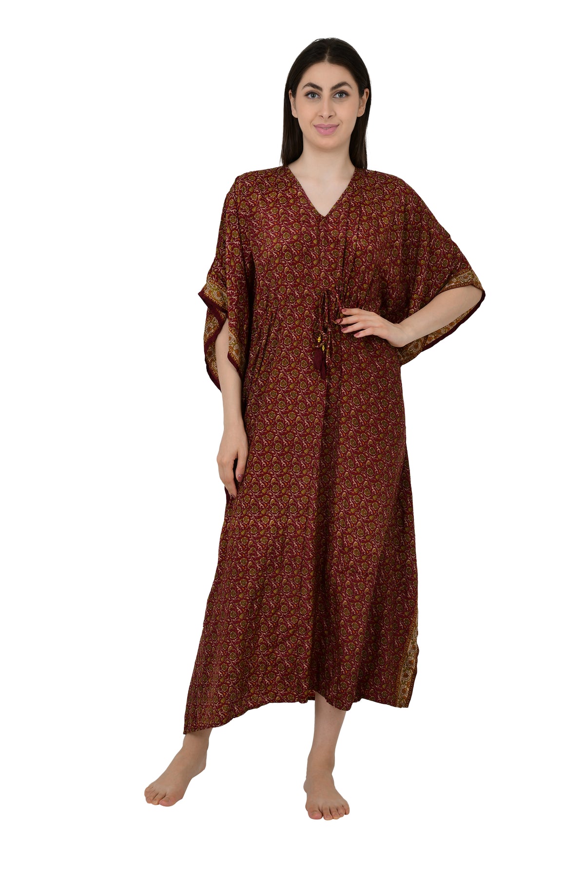 Women's Silk Blend Long Kaftan