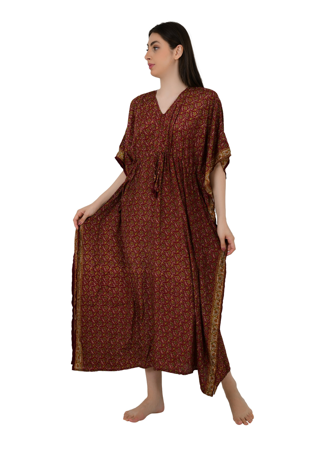 Women's Silk Blend Long Kaftan