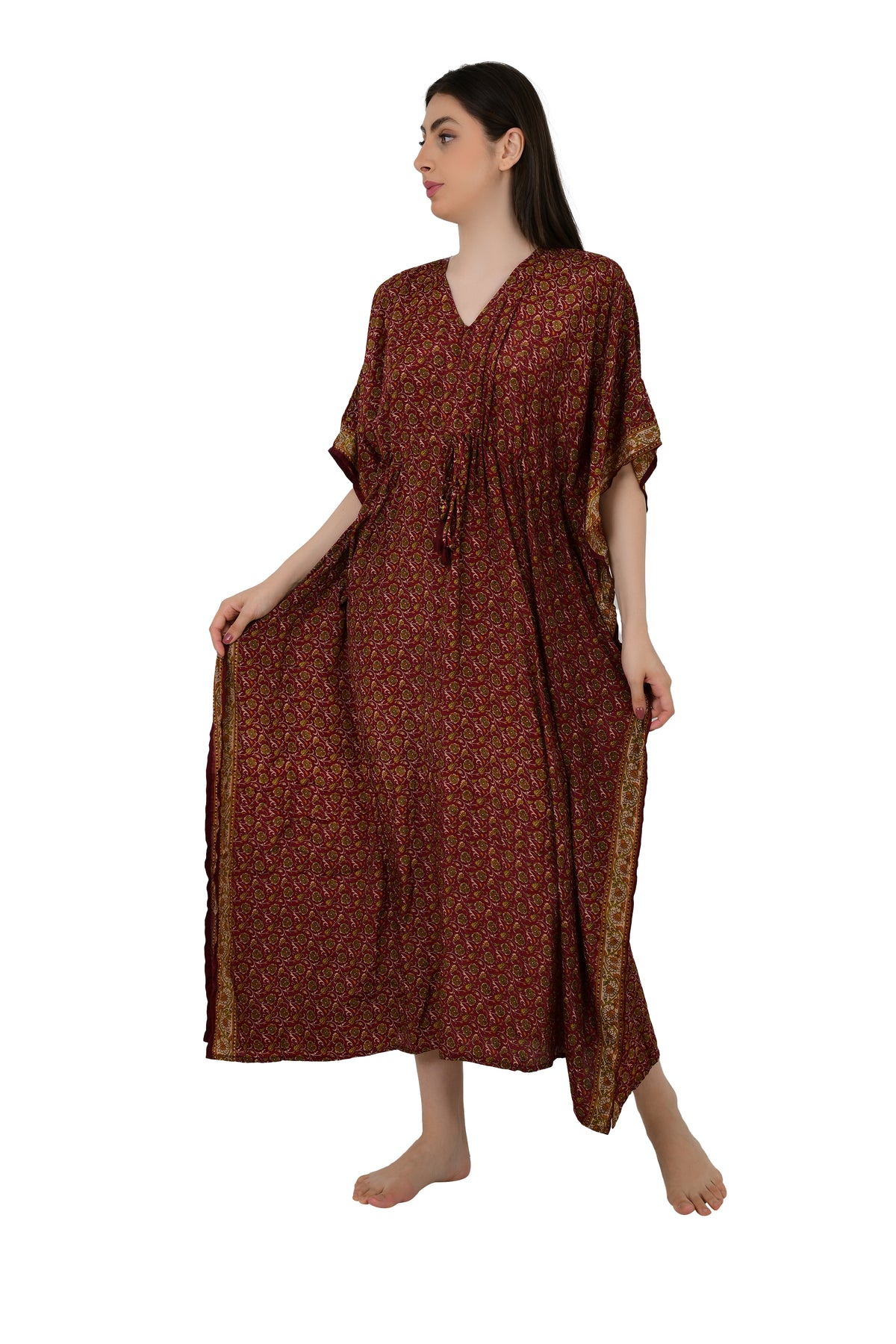 Women's Silk Blend Long Kaftan