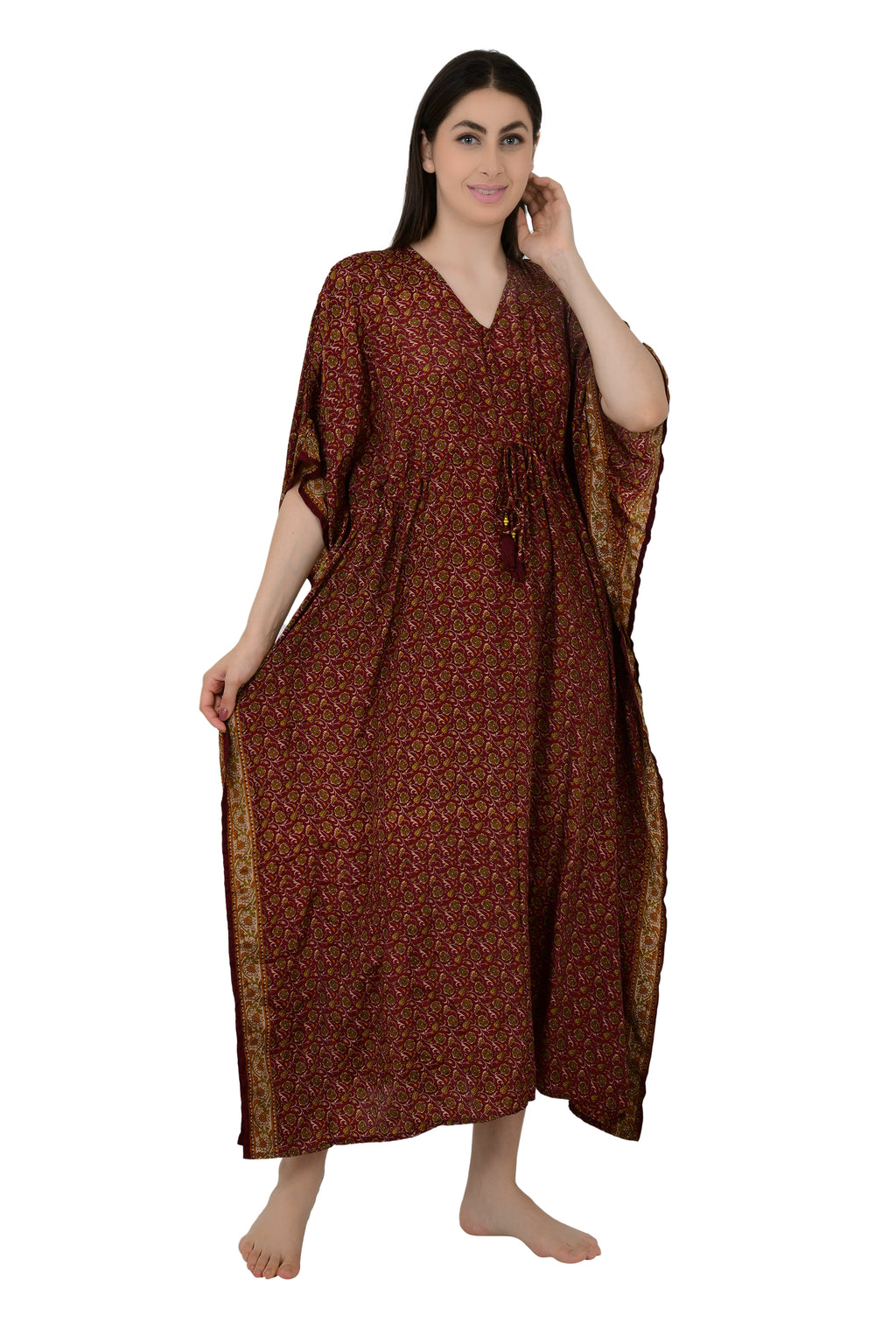 Women's Silk Blend Long Kaftan
