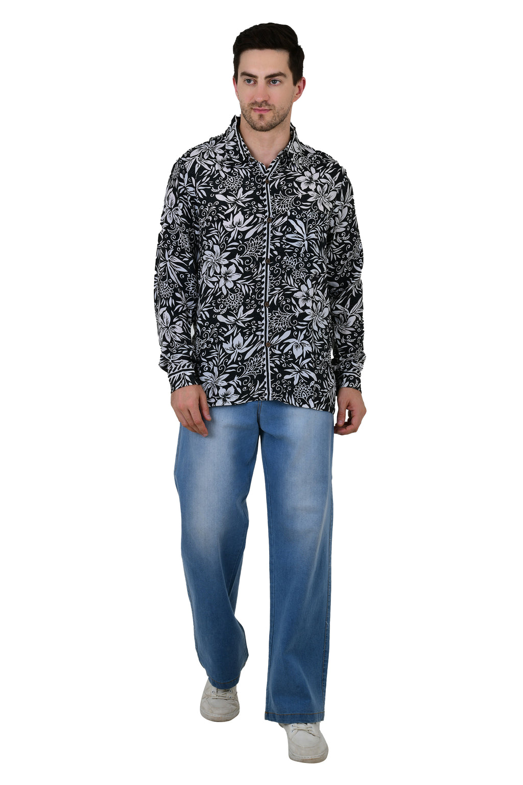 Men's Silk Blend Long-Sleeve Shirt