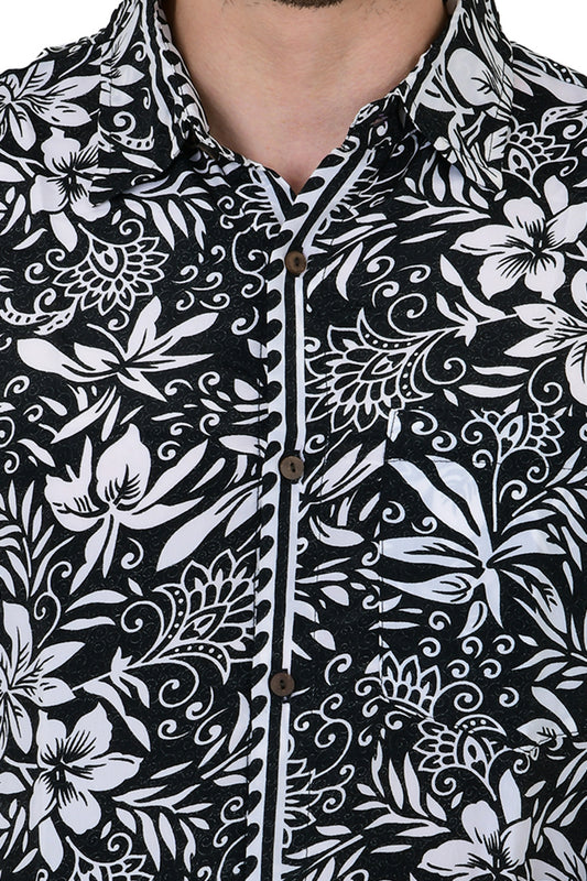 Men Beach Hawaiian Shirt, Mens Festival Rave Outfit, Silk Blend Relaxed Loose Fit Shirt, Cool Dad Father Lover Gift