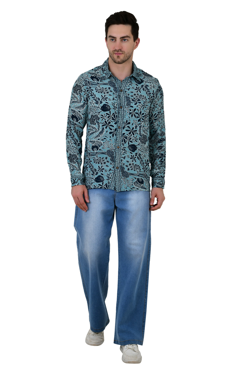 Men's Silk Blend Long-Sleeve Shirt