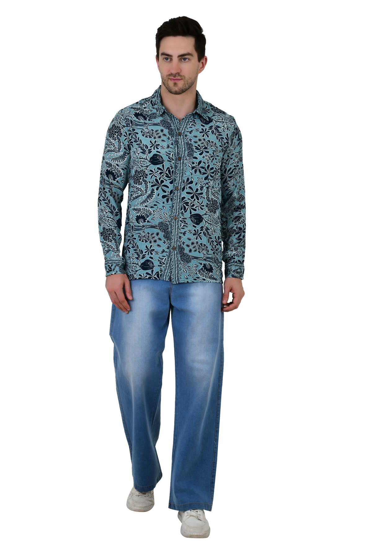 Men's Silk Blend Long-Sleeve Shirt