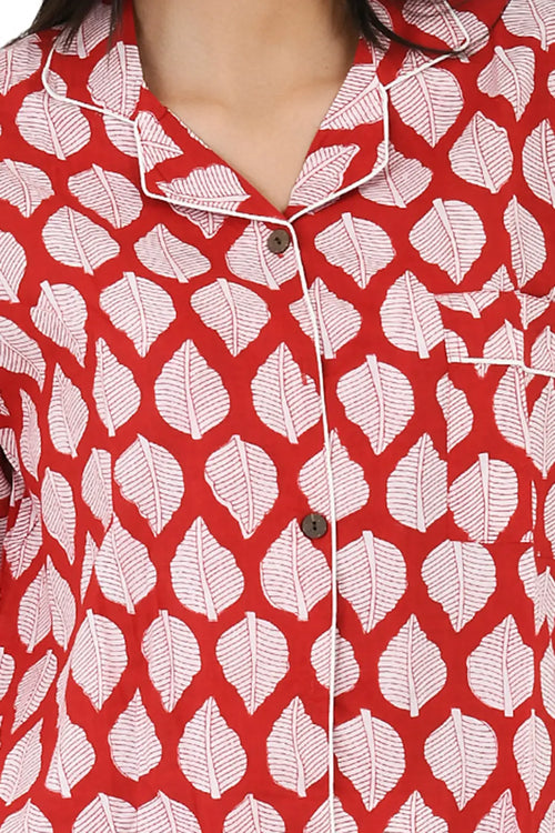 Pyjama-Set aus reiner Baumwolle, Nachthemd, Panama, handbedruckt, Nachtwäsche, Frühlings-Loungewear, luxuriöses, bequemes Schlafset mit Lotusblumenstreifen für den Sommer