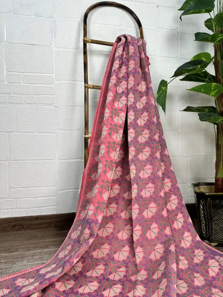 Handgewebter Dhurrie-Teppich aus Baumwolle im Vintage-Stil, 1,8 x 1,2 m