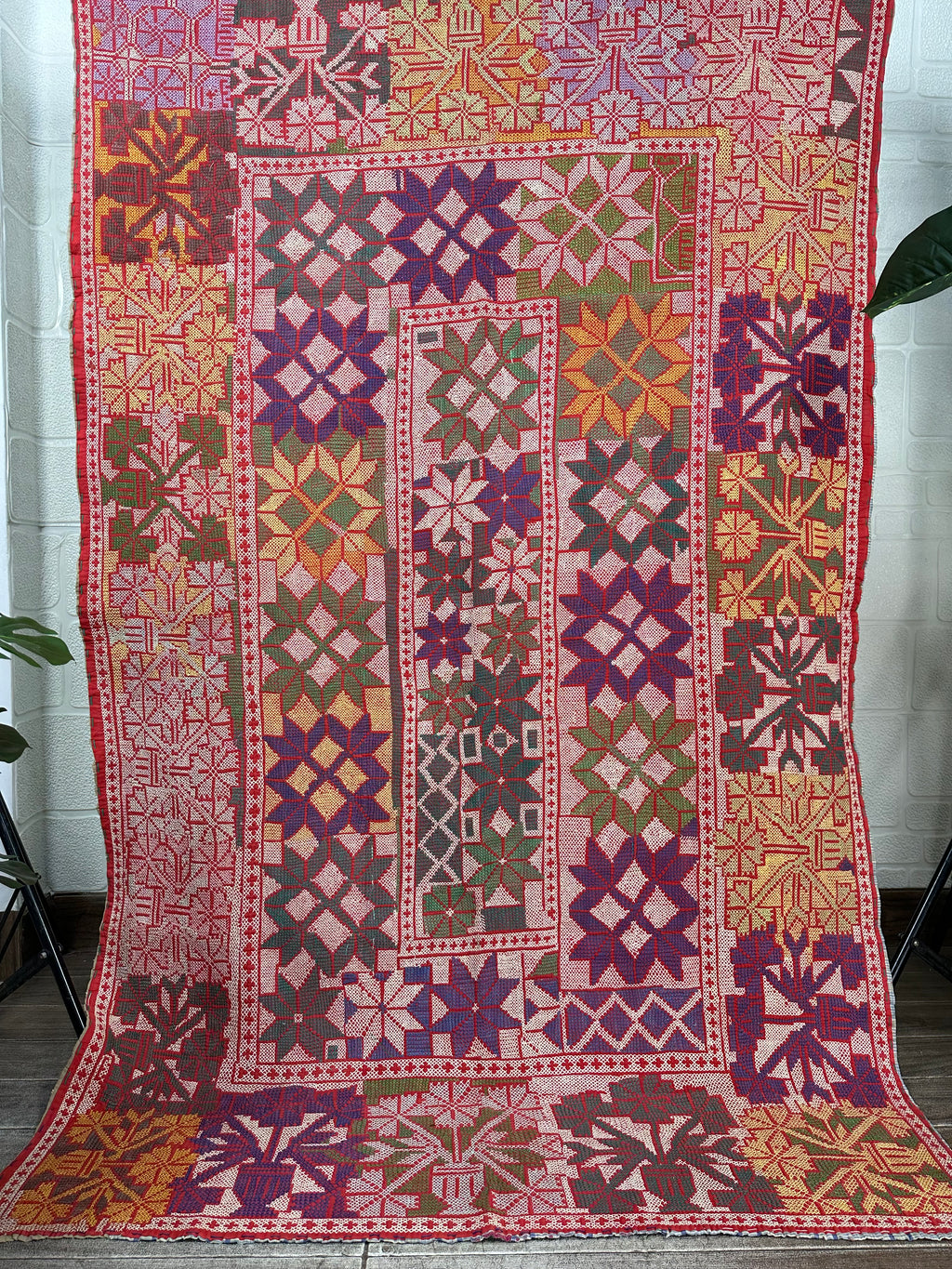 Hand Embroidery Vintage Throw Sofa Cover Bedspread Blanket Style 1535