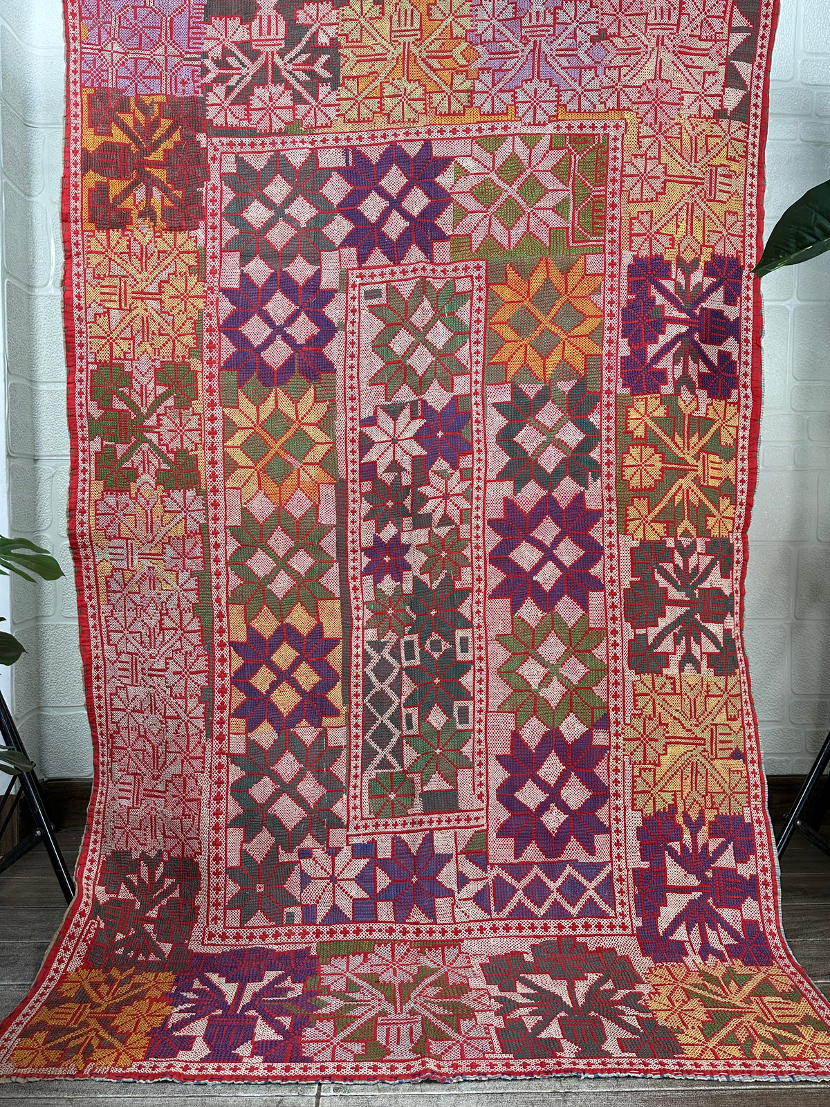 Hand Embroidery Vintage Throw Sofa Cover Bedspread Blanket Style 1535