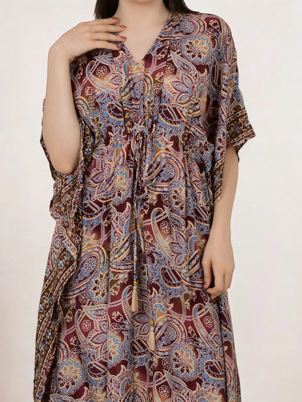 Women's Silk Blend Long Kaftan