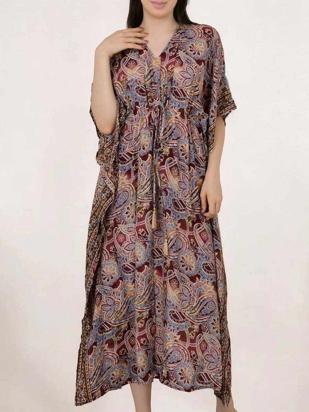 Women's Silk Blend Long Kaftan