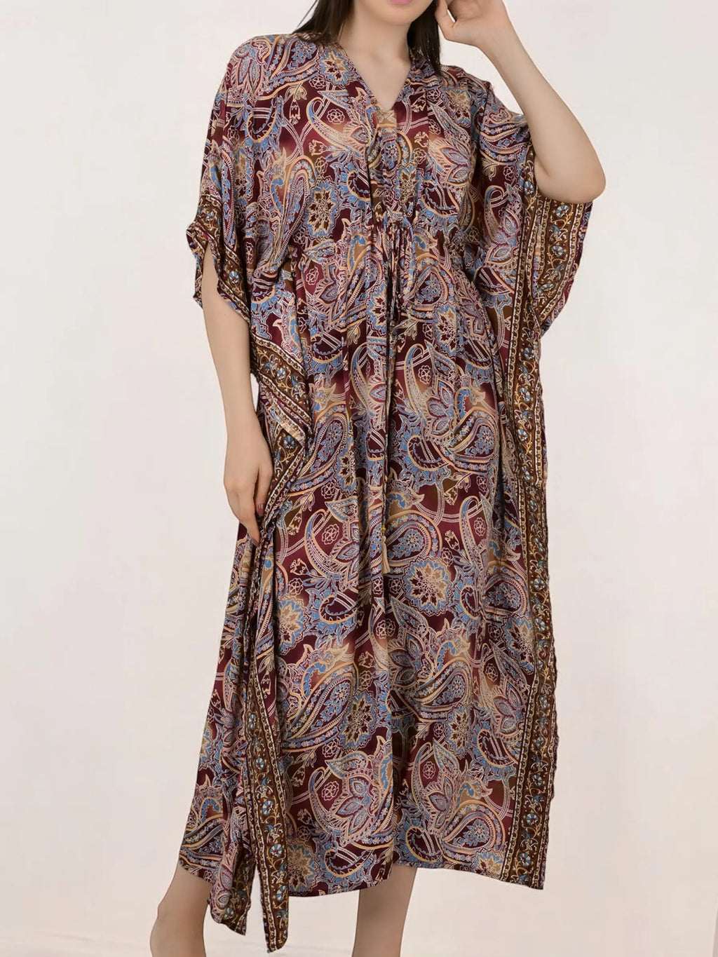 Women's Silk Blend Long Kaftan