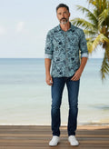 Men's Silk Blend Long-Sleeve Shirt