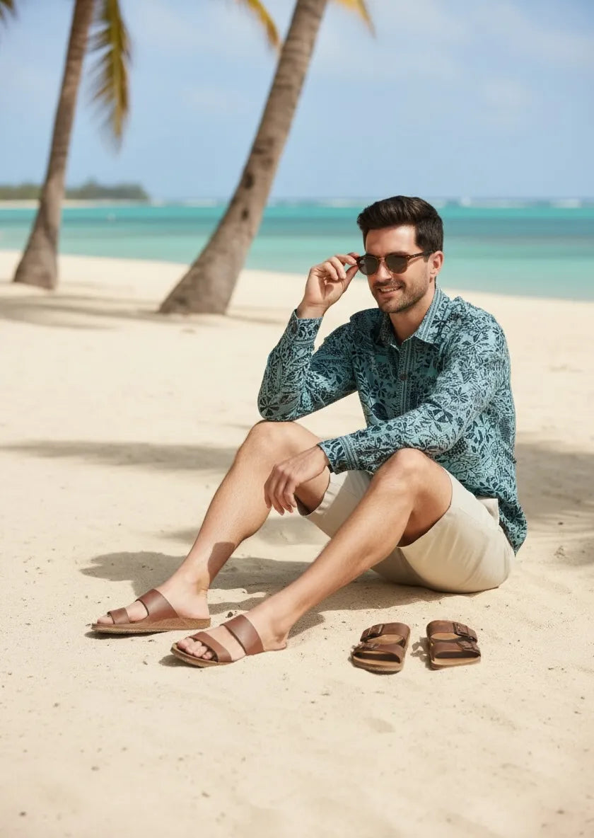 Men's Silk Blend Long-Sleeve Shirt