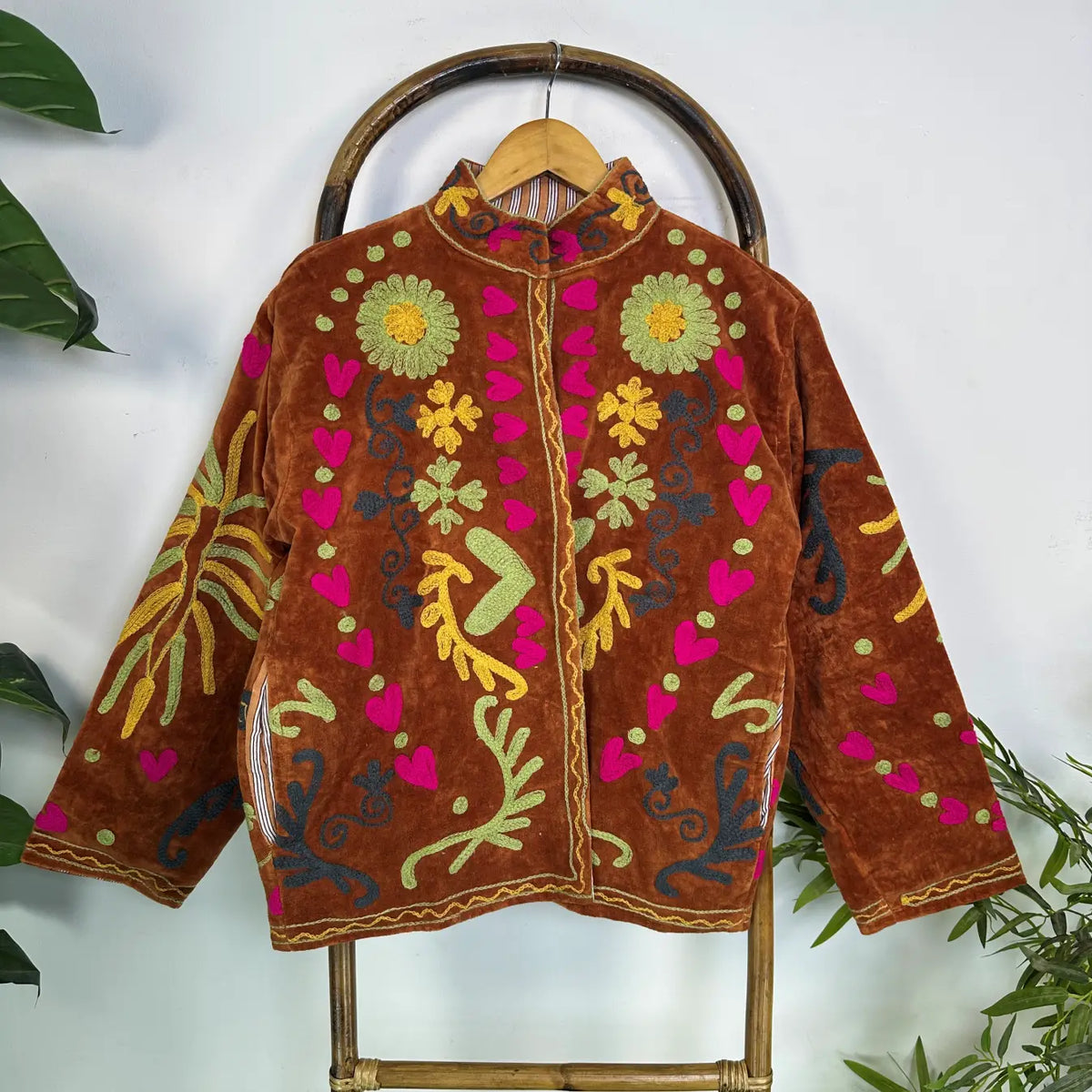 Women's Suzani embroidered Velvet Jacket