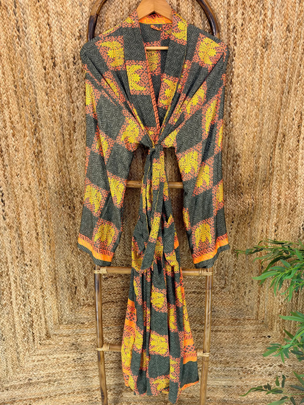Silky Soft Mens Kimono Robe | Masculine Elegant Classic Sustainable Vintage House Robe gift, Timeless Comfy Lounge Beach Cover Up, Nightwear