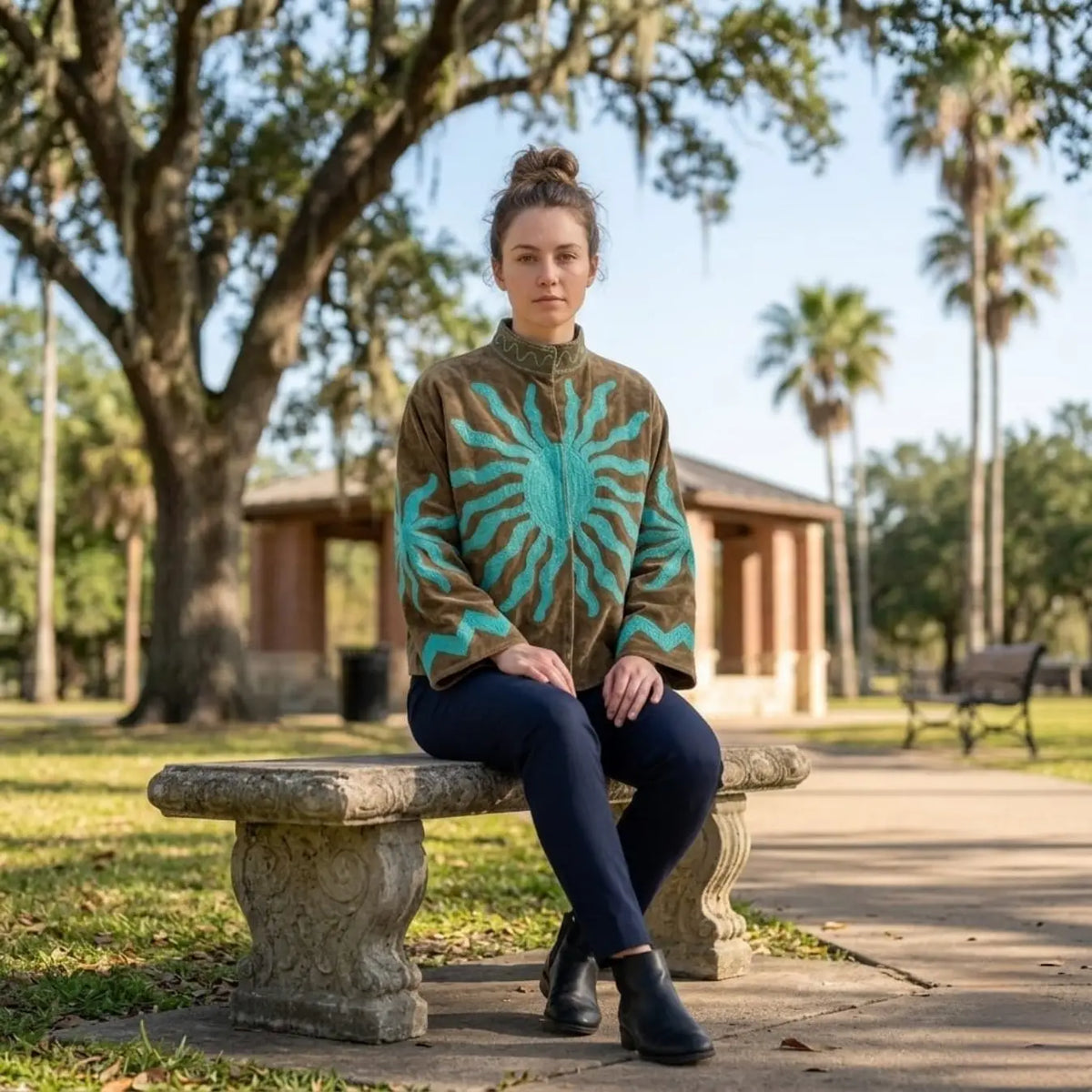 Women's Suzani embroidered Velvet Jacket