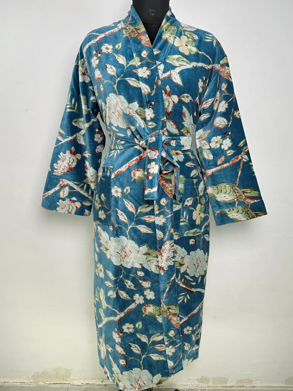 Luxury Velvet Women Kimono | Boho Dressing Gown Reversible With Lining, Womens Clothing Bridal Robe, Smoking Jacket For Her Spa Gift For Her