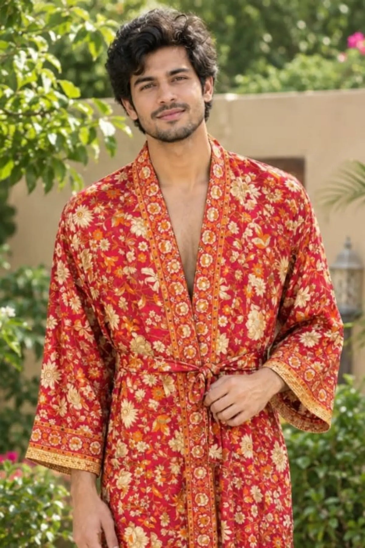 Silky Soft Mens Kimono Robe | Masculine Elegant Classic Sustainable Vintage House Robe gift, Timeless Comfy Lounge Beach Cover Up, Nightwear