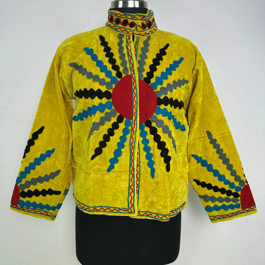 Women's Suzani embroidered Velvet Jacket