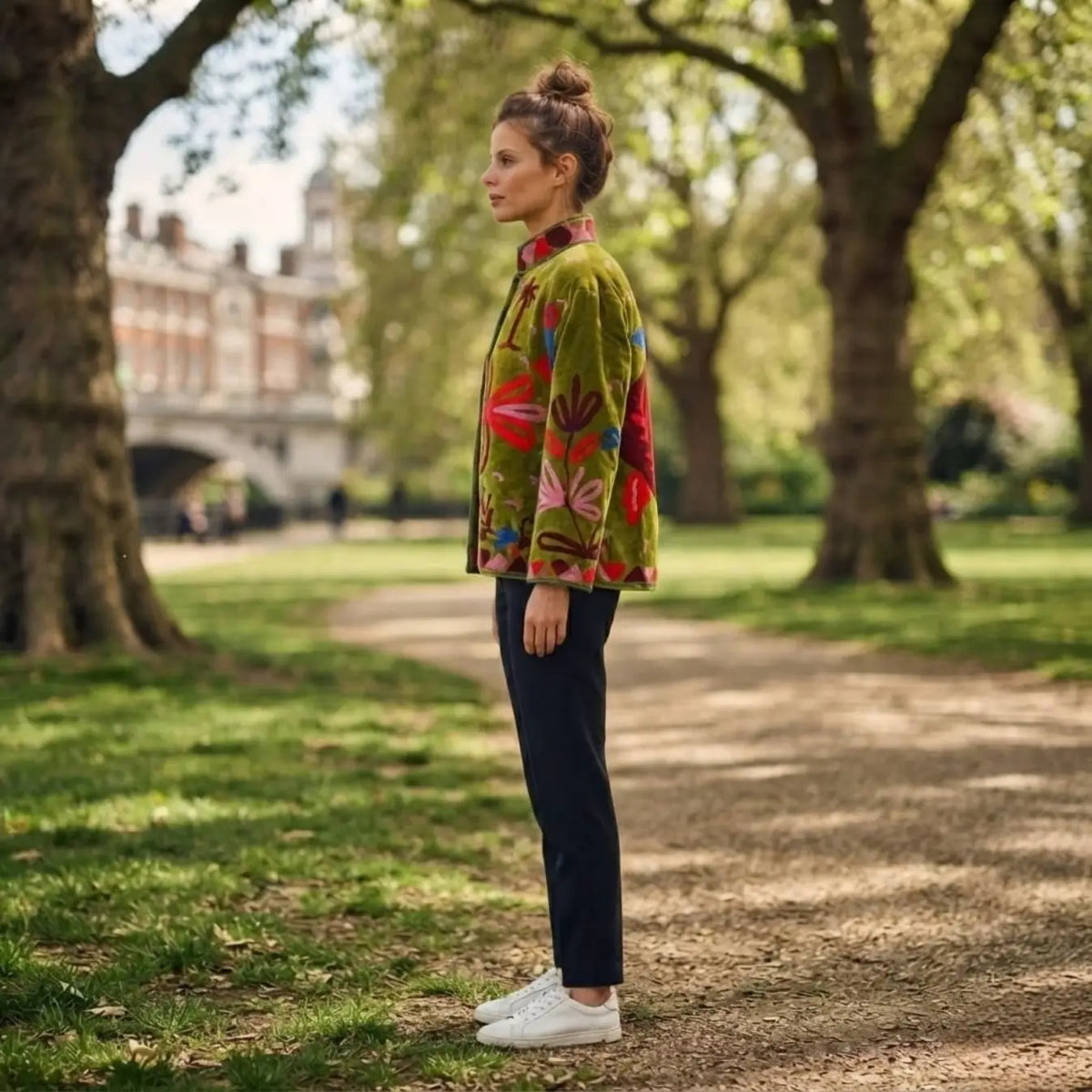 Women's Suzani embroidered Velvet Jacket