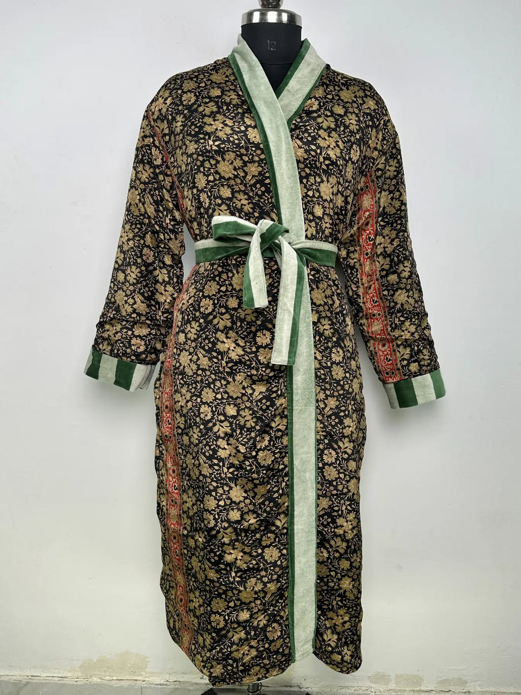 Luxury Velvet  Womens Kimono | Boho Reversible Dressing Gown With Lining, Womens Clothing, Bridal Robe, Smoking Jacket For Her, Spa Gift