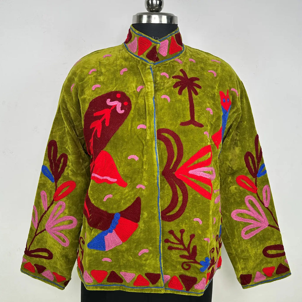 Women's Suzani embroidered Velvet Jacket
