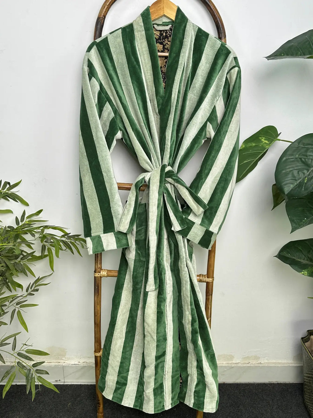 Luxury Velvet  Womens Kimono | Boho Reversible Dressing Gown With Lining, Womens Clothing, Bridal Robe, Smoking Jacket For Her, Spa Gift