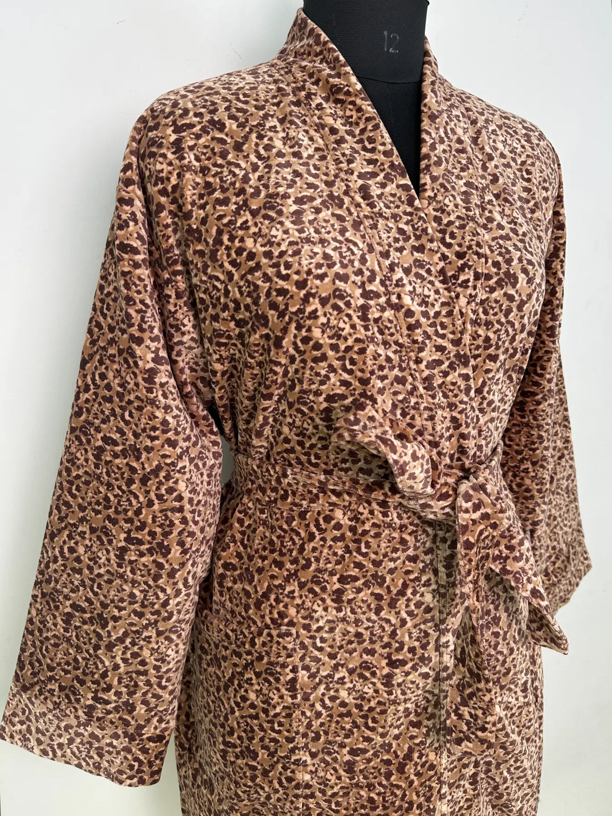 Velvet Womens Kimono Boho Robe | Dressing Gown Reversible With Lining, Kimono Womens Clothing Bridal Robe, Smoking Jacket For Her Spa Gift